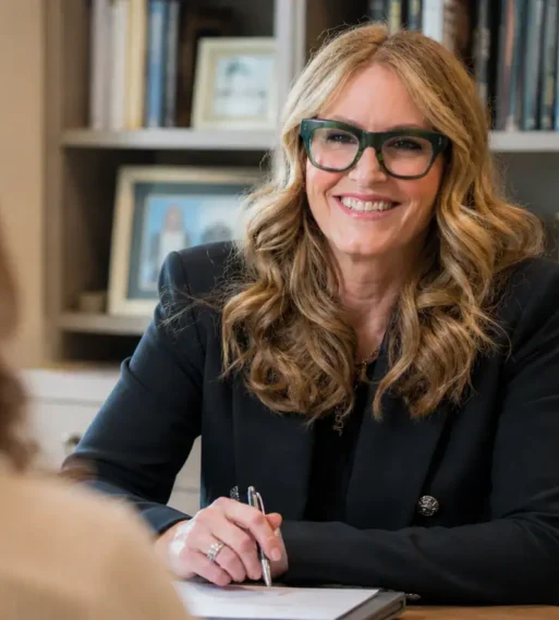 Susan Filan, recovery-informed divorce coach, in her office